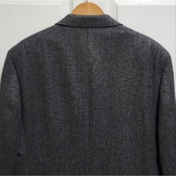 Brooks Brothers 346 Blazer Men 46R 48R Gray Wool 2 Button Vent Lined Dry Cleaned - Picture 4 of 10